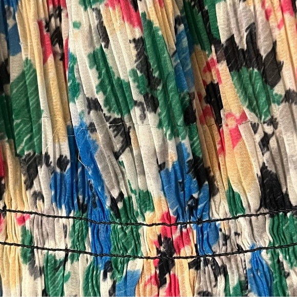 GANNI Pleated Georgette Midi Dress floral print - Picture 9 of 9